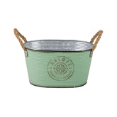 Hectarul - Suport decorativ pentru ghiveci, verde deschis, din metal, 29x18x15 cm Sunnydays